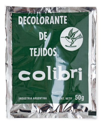 Decolorante De Tejidos Marca Colibrí Sobre X 50 Gramos 0