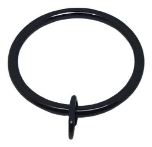 Argollas Grandes Para Barral De Cortinas Color Negro 0