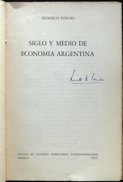 Antiguo Libro Estudios Siglo Y Medio De Economía Arg 47n 713 1