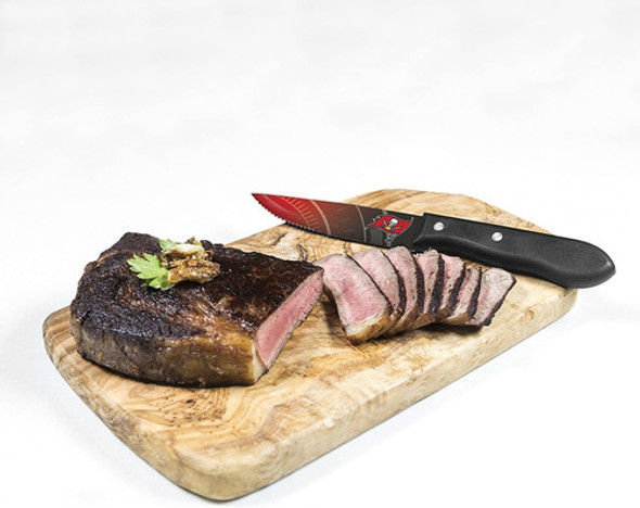 4 Cuchillos De Carne Tampa Bay Buccaneers Rojo Negro 1