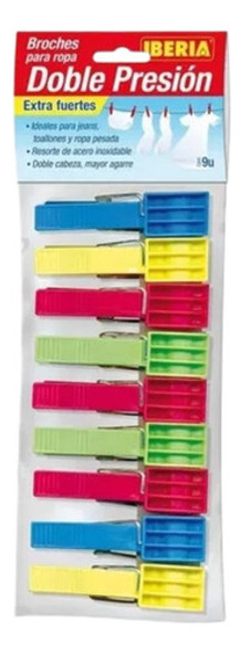 Iberia® Doble Presión Broches Plásticos  Cont 9u - X 2u 1