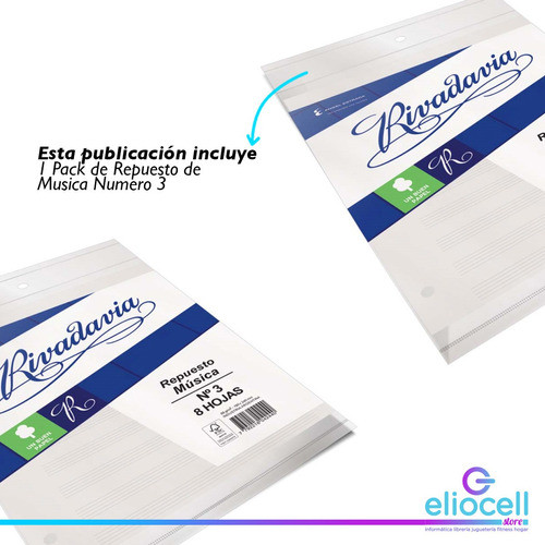 Repuesto Musica Numero 3 Pentagramada 1