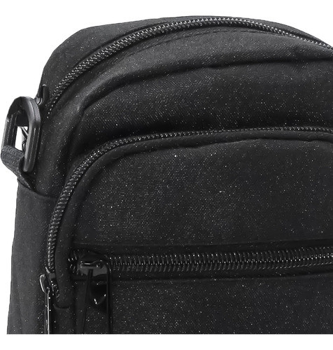 Bolsa Transversal Preto Casual Urbano Mochila Masculina 7'' 1