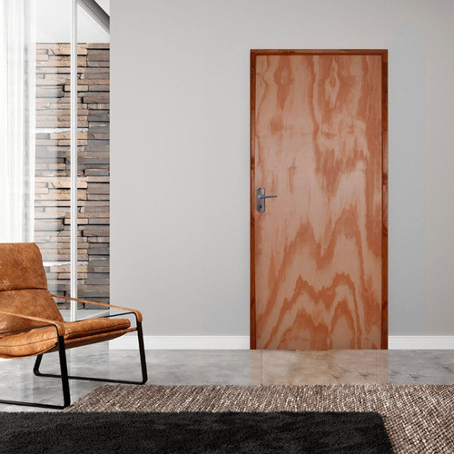 Kit Porta De Madeira 210x80cm Batente 11cm Fechadura 0