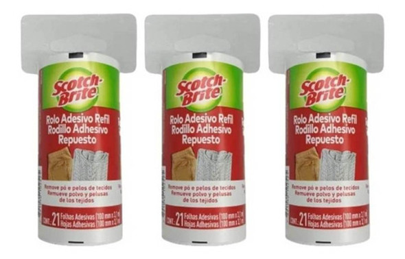 Scoth Brite Rolo Adesivo Refil 100mm X3.1m (kit C/03) 0