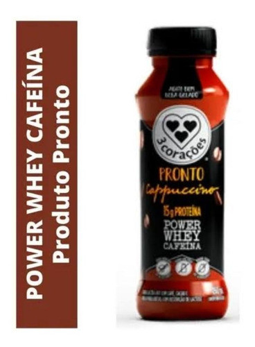 Bebida Lactea Cappuccino Power Whey 3corações 260ml- Kit C/2 0
