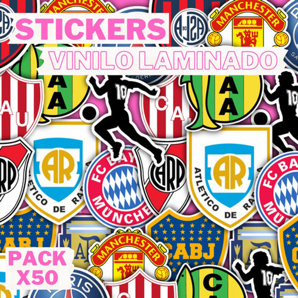 Stickers Y Calcos De Futbol River Boca Argentino Messi Pac 0