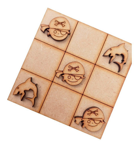 10 Tateti Pirata Tiburon Souvenir Fibrofacil Mdf Cumpleaños 1