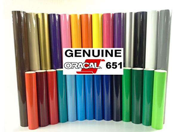 Vinilo Brillante Oracal 651 De 12 X 75 Pies, Elige Color, A 1