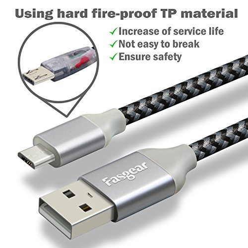 Fasgear Cable Usb 3 Pc (6ft / 2m) Nylon Trenzado En Forma De 1