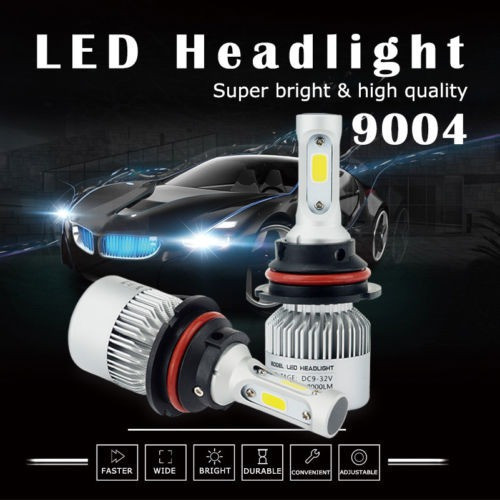 2 X 9004 Hb1 Led Linterna Conversión Kit Alta Baja Doble Ray 1