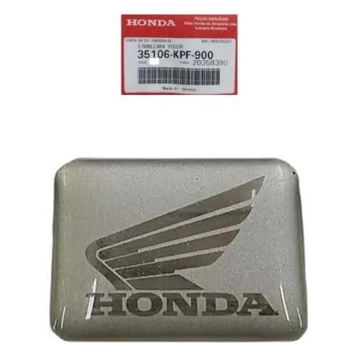 Logo Tablero Gris Honda Cg Titan Cbx 250 Original Moto Delta 0
