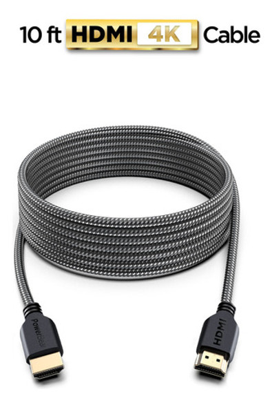 Cable Hdmi Powerbear 4k 10 Pies | Conectores Trenzados De Ny 1