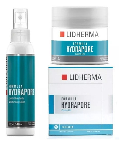 Kit Hidratante Hydrapore Lidherma Crema Gel + Loción 0