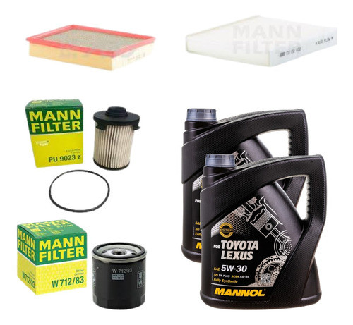 Kit Aceite,filtros Toyota Hilux 2.4/2.8 8lts Npcars 1