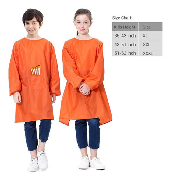 Kids Art Smock, Delantal De Pintura Impermeable Niños,... 1