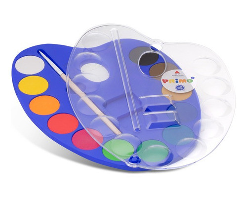 Set Acuarelas Chico X12 Con Pincel - Primo Origen Italiano 1