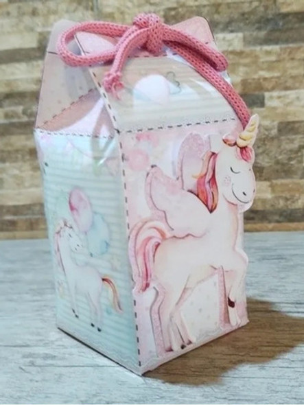 15 Cajitas Milk Box En 3d De Unicornio 1