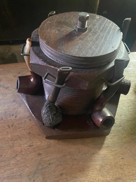 Antiguo Pipero Y 6 Pipas 0