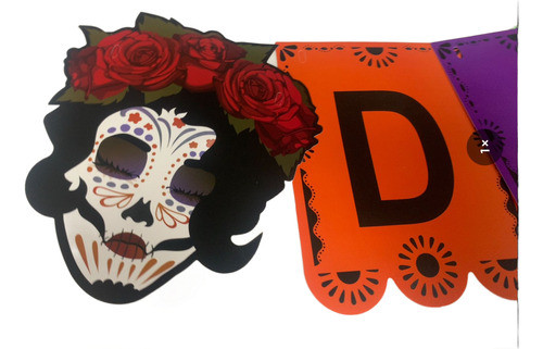 Guirnalda Banderin Dia De Muertos Halloween 0
