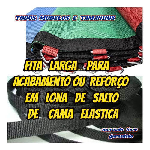 Lona De Salto 2.50x1.00+8 Mts Fita Larga+44 Triang.c/fita 1