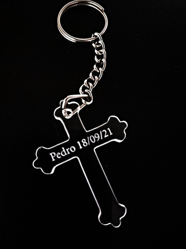 Llavero De Acrílico Para Comunión Personalizado Con Laser. 0