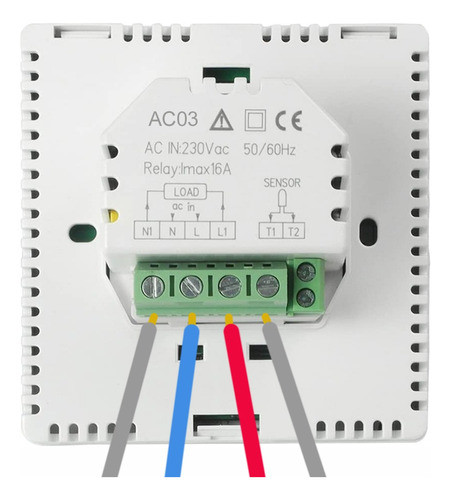 Termostato Digital Para Piso Radiante Eléctrico Ac03 16amper 1