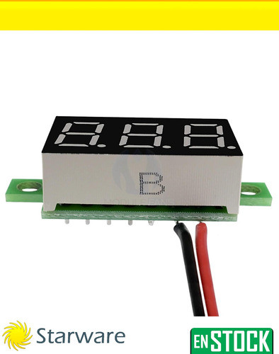 Voltimetro Digital Dc Panel 0.36p Led Mini Verde 1