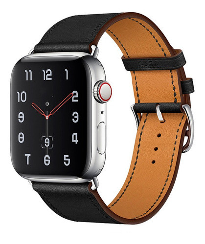 Malla Simil Cuero Apple Watch 38/40/41 Mm - Negro 0