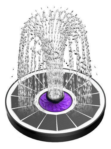 Fuente De Agua Solar Para Pajaros Con 7 Boquillas - White 0