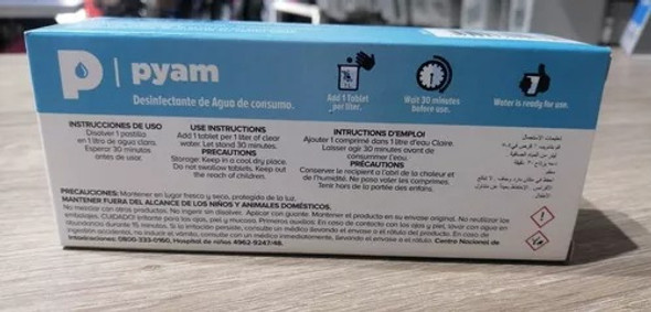 Pastillas Potabilizadoras Agua Pyam X 100 Comprimidos 1