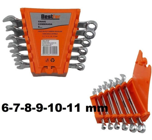 Jogo Chave Combinada Boca Estrela 6mm A 11mm 1