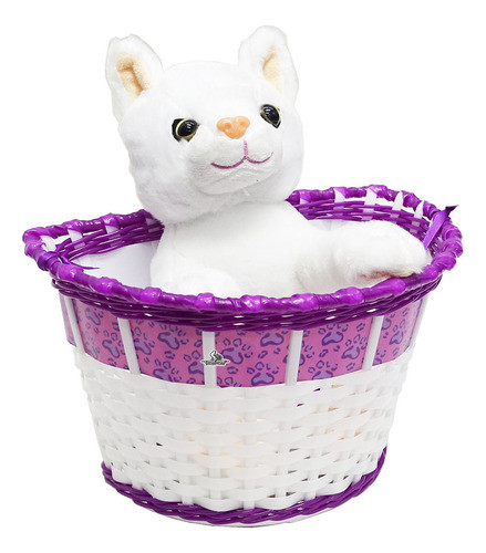 Canasto Bicicleta Infantil Niña Tejido Colores Rodado 12 16 0