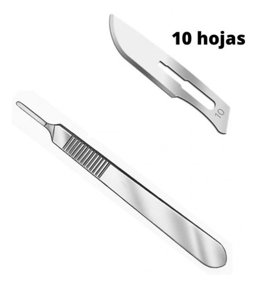 Kit Mango Bisturi N °3 + 10 Hojas N °10 Dermaplaning 1