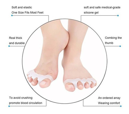 Separador De Dedos De Silicona Separador Corrector De Alivio 0