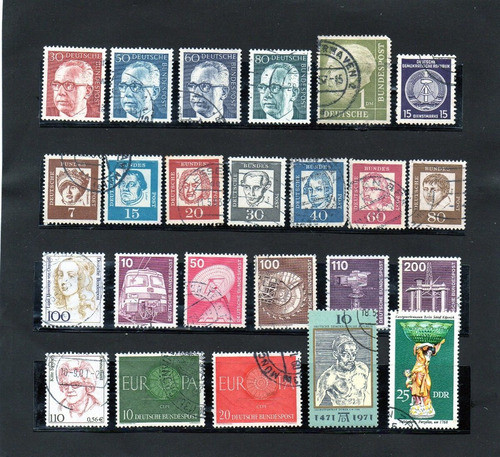 Alemania 1947/56, Lindo Lote De 24 Sellos Usados, Mira!!! 0
