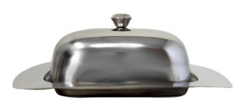 Set X20 Mantequera De Acero Inox 19x12cm Manteca Con Bandeja 1