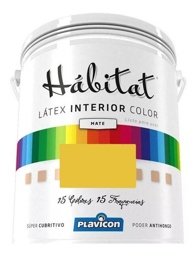 Latex Lavable Plavicon Habitat Latex Color X 1 Lts Plaza Ani 0