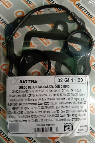 Juego De Juntas Cabezal Corven Hunter 150 - Bmd Motos 1