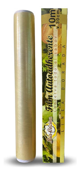 4 Film Mia Cocina Autoadherente 30cm X 10 Mts Linea Dorada 0