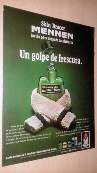 P528 Clipping Antigua Publicidad Locion Mennen Año 1970 0