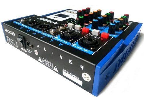 Consola Mixer Alive 4 Apogee 2 Ch + 1 Stereo mp3 Bluetooth P 0