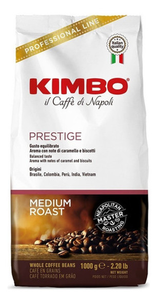 Café Kimbo Italia Grano Prestige 1kg 80% Arábica 20% Robusta 0 Café Kimbo Italia Grano Prestige 1kg 80% Arábica 20% Robusta 0
