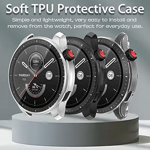 Funda Con Protector De Pantalla Para Amazfit Gtr 4 Pack 3 1