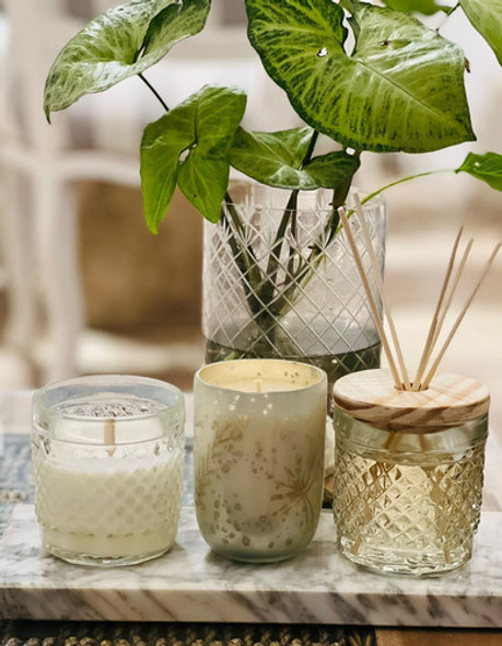 6 Recipiente Vidrio Labrado 300cc P Difusor C Tapa Perforad 1