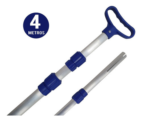 Cabo De  Alumínio  4,2 M Telescópico Para Rolo De  Pintura 1