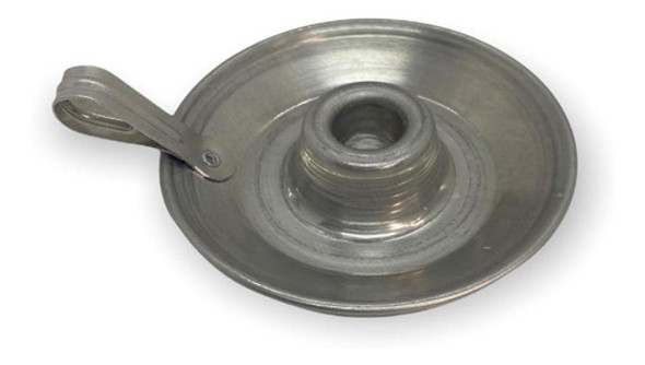 Suporte Para 1 Vela Palito Em Alumínio Prateado 10 Cm 0