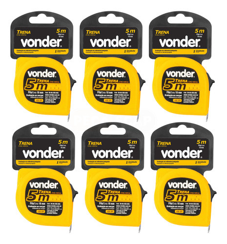 Kit 6 Trenas De Aço 5 Metros X 19,0mm Com Trava - Vonder 1