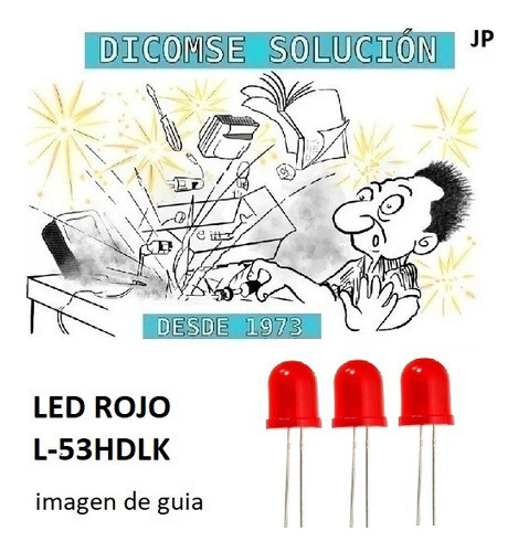 L-53hdlk Led 5 Mm Rojo Difuso 0.5-3.2mc X 100 Unid 0