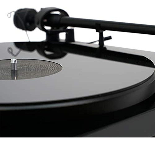 Tapete Acrílico Para Tocadiscos - Negro - Tapete Lp Con Huec 0